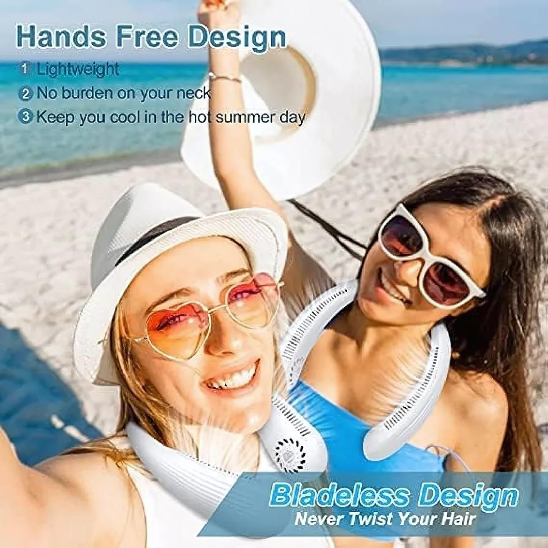 QB™ Portable Bladeless Hanging Rechargeable Neck Fan