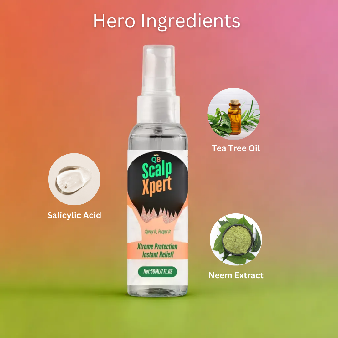 QB ScalpXpert Herbal Anti Fungal Spray - Buy 1 Get 1 FREE