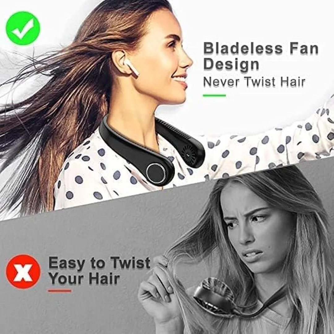 QB™ Portable Bladeless Hanging Rechargeable Neck Fan
