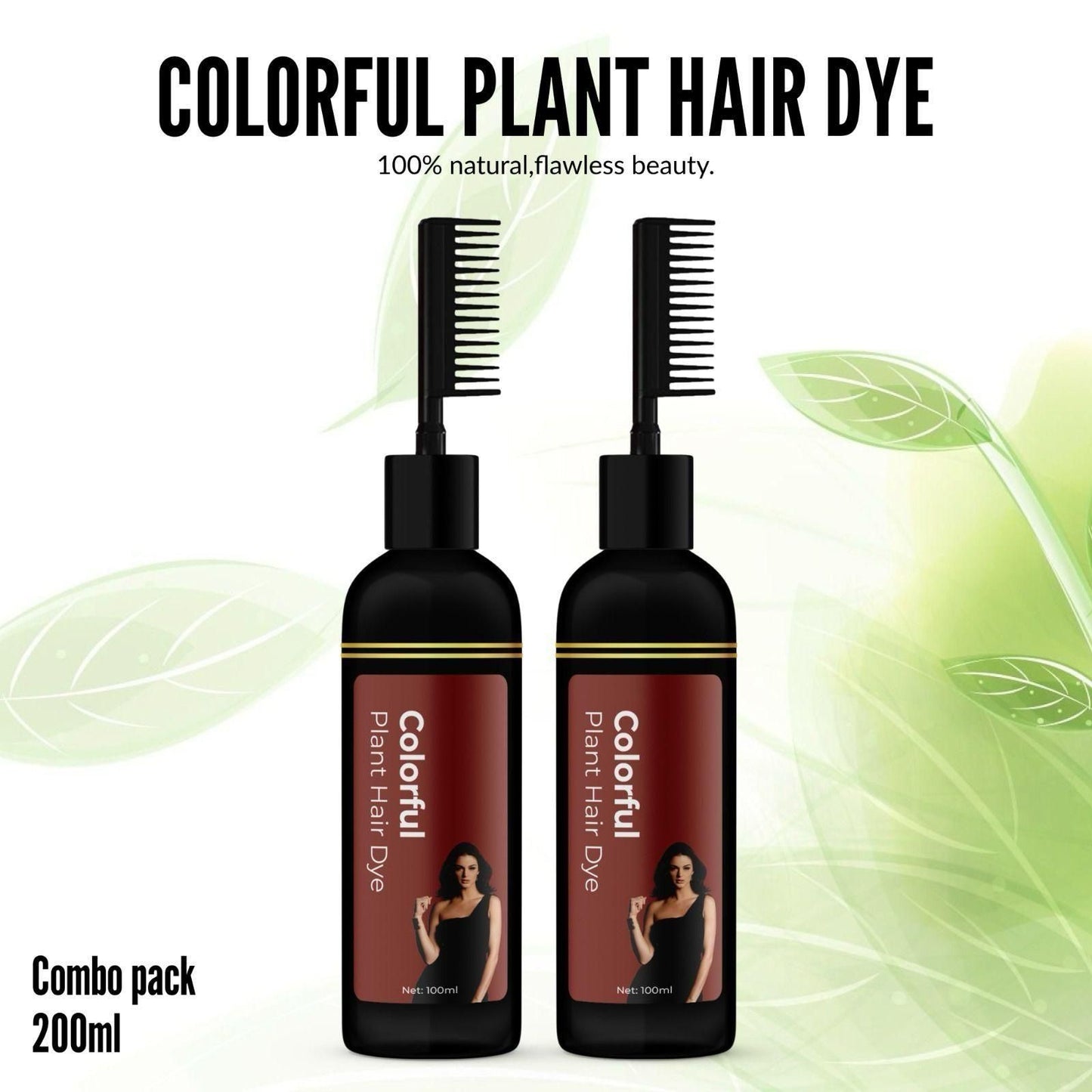 Natural Hair Dye Shampoo With Comb Applicator for Man & Women 🔥BUY 1 GET 1 FREE🔥