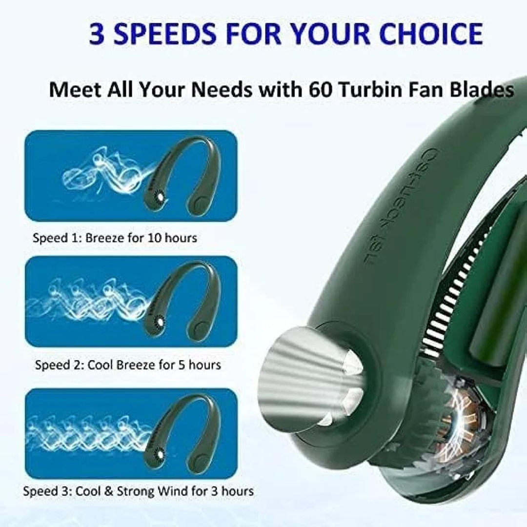 QB™ Portable Bladeless Hanging Rechargeable Neck Fan