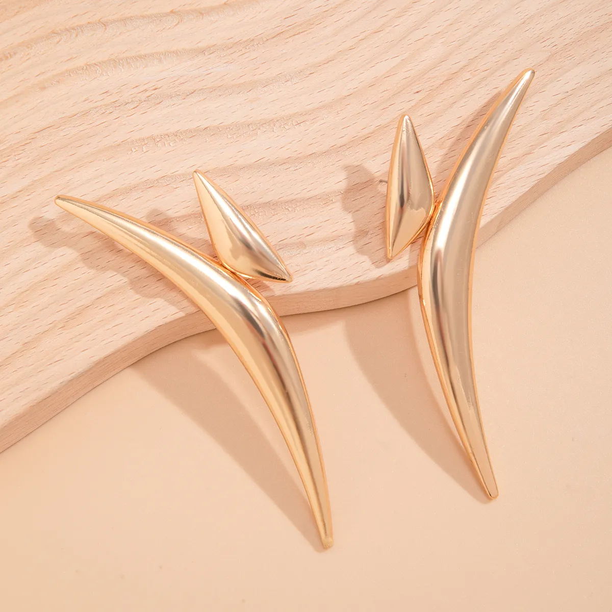 Bold Moon stud Earrings (Korean Imported)