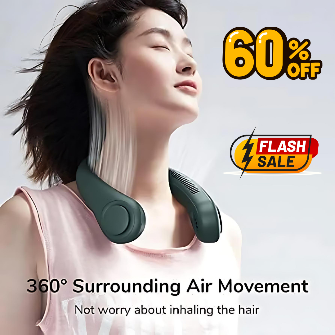 QB™ Portable Bladeless Hanging Rechargeable Neck Fan