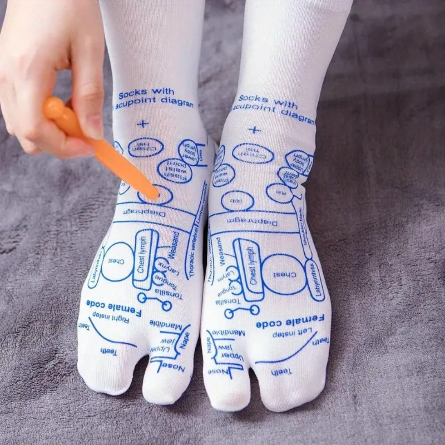 Acupressure Reflexology Socks With Pressure Point Stick  🔥2 Socks + 1 Stick FREE 🔥