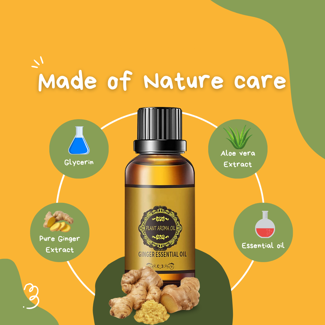 Belly Drainage Ginger Oil - ⚡ Fast-Acting Natural Formulation