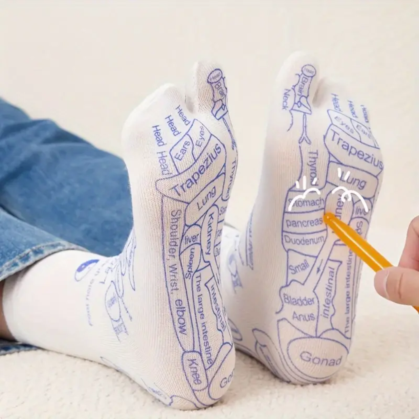 Acupressure Reflexology Socks With Pressure Point Stick  🔥2 Socks + 1 Stick FREE 🔥
