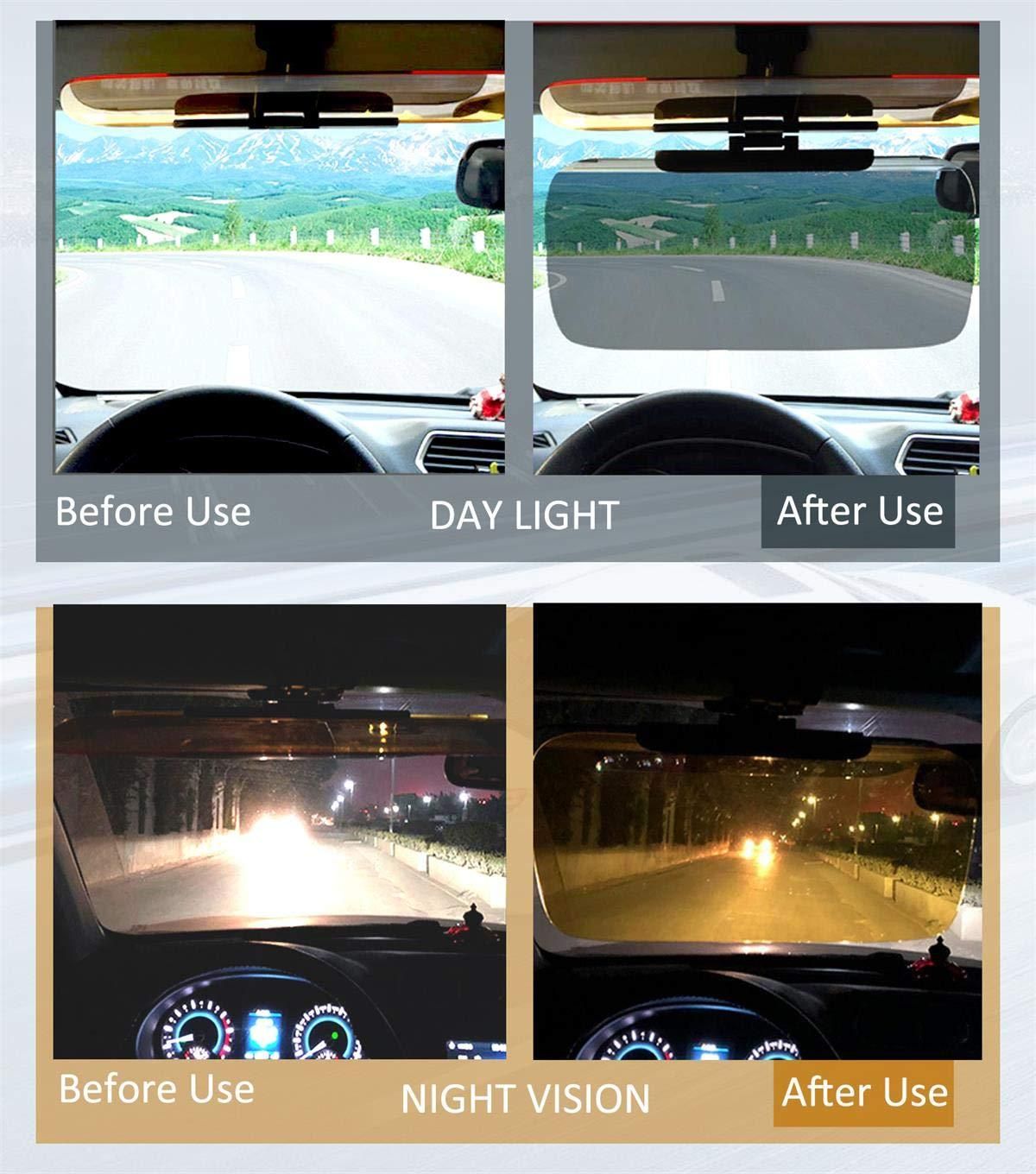 Sun Visor Anti-Glare Extension Shade For Car 2 In 1 Day And Night Shade Protector I Plastic Material I Clipped In Front Side New Arrival
