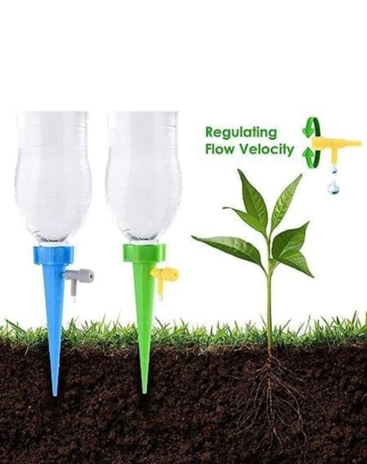 Plant Automatic Water Dropper for Garden Home Office with Slow Release Control Valve Switch, Self-Watering Spikes for Pots Plant Automatic Plant Water Devices