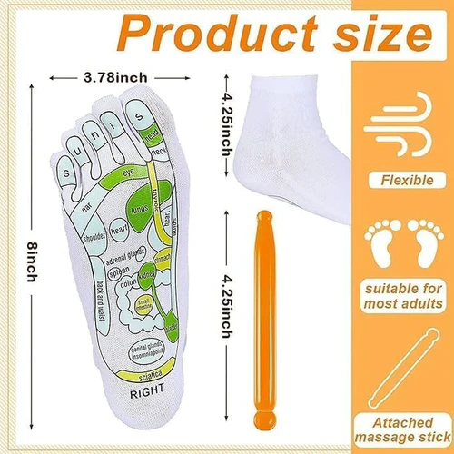 Acupressure Reflexology Socks With Pressure Point Stick  🔥2 Socks + 1 Stick FREE 🔥