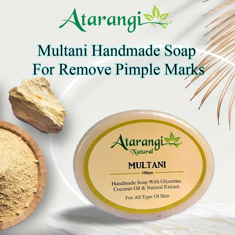 Multani Mitti Handmade Soap With Multani Mitti For Remove Pimple Marks ⭐⭐⭐⭐⭐ 18,486+ REVIEWS]