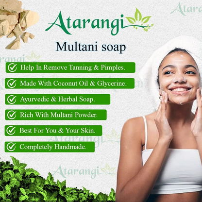 Multani Mitti Handmade Soap With Multani Mitti For Remove Pimple Marks ⭐⭐⭐⭐⭐ 18,486+ REVIEWS]