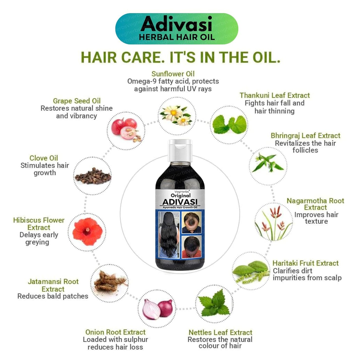 ADIVASI NEELGIRI HERBAL HAIR OIL 125ML 🔥Buy 1 Get 1 FREE🔥