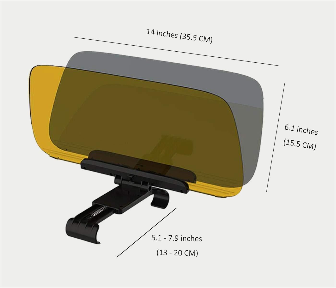 Sun Visor Anti-Glare Extension Shade For Car 2 In 1 Day And Night Shade Protector I Plastic Material I Clipped In Front Side New Arrival