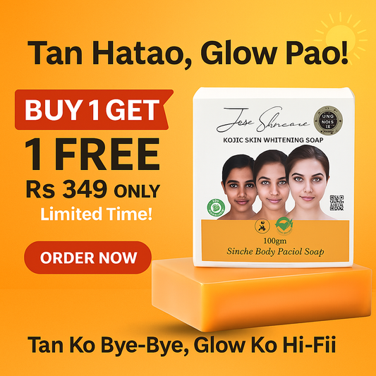 Kojic Skin Whitening Soap – Glow Up, Tan Out! 🚿🌞 (Buy 1 Get 1 FREE 🔥)