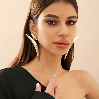 Bold Moon stud Earrings (Korean Imported)