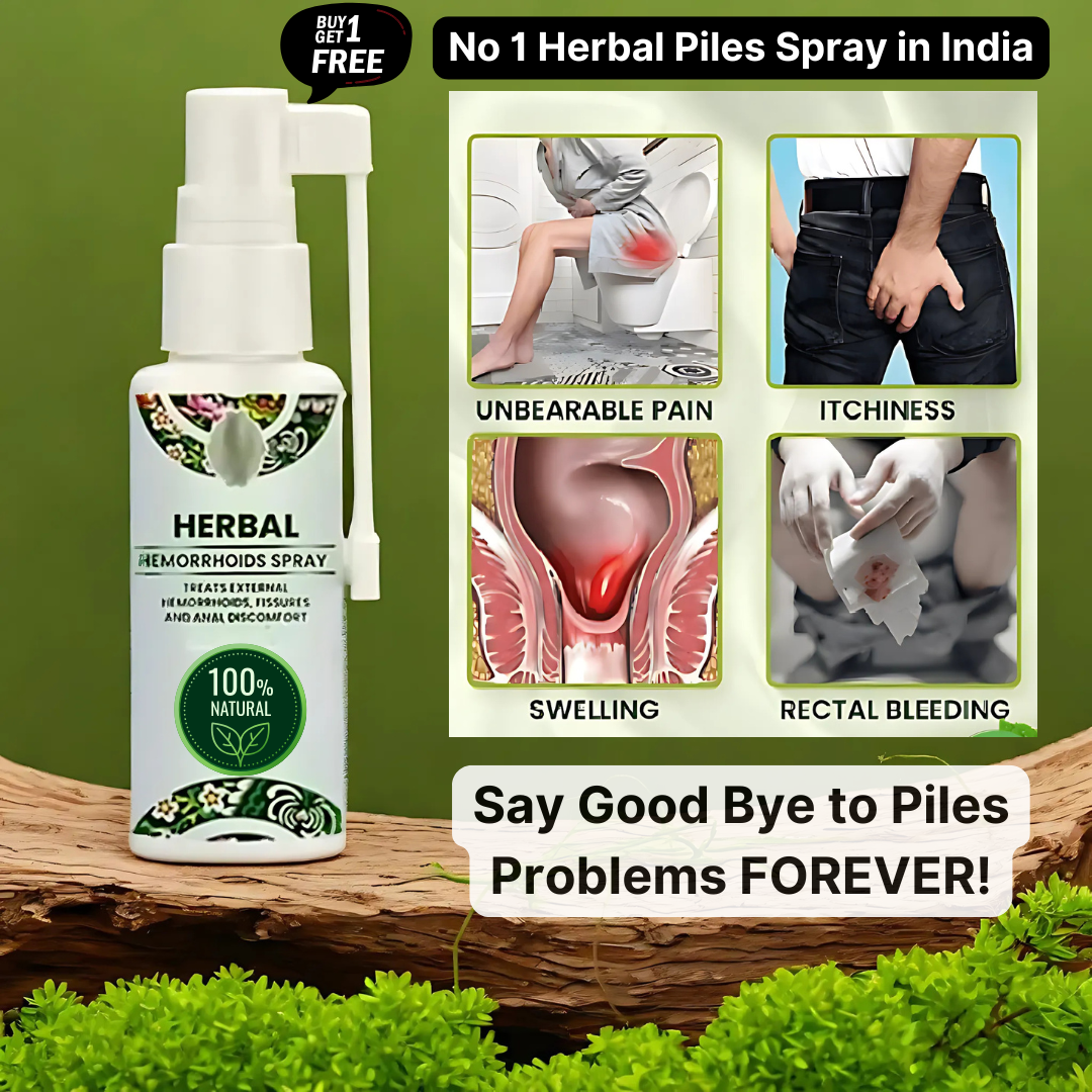 Herbalcure 100% Natural  Piles Spray - Buy 1 Get 1 FREE