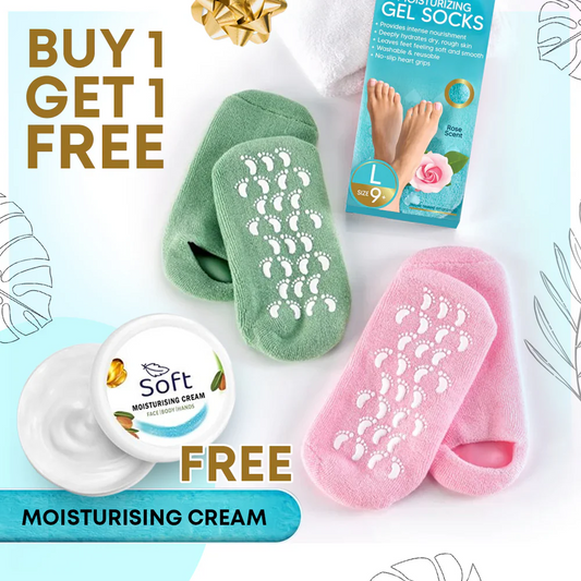 Foot Spa Silicone Socks For Men & Women (Free Moisturizing Cream)