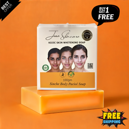 Kojic Skin Whitening Soap – Glow Up, Tan Out! 🚿🌞 (Buy 1 Get 1 FREE 🔥)