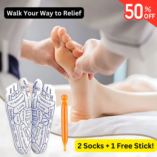 Acupressure Reflexology Socks With Pressure Point Stick  🔥2 Socks + 1 Stick FREE 🔥