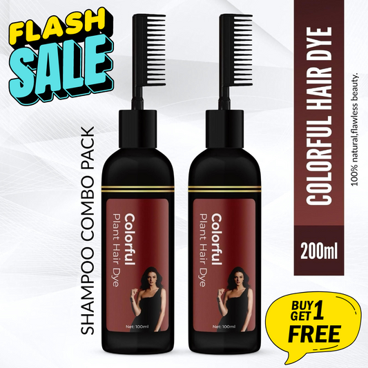 Natural Hair Dye Shampoo With Comb Applicator for Man & Women 🔥BUY 1 GET 1 FREE🔥