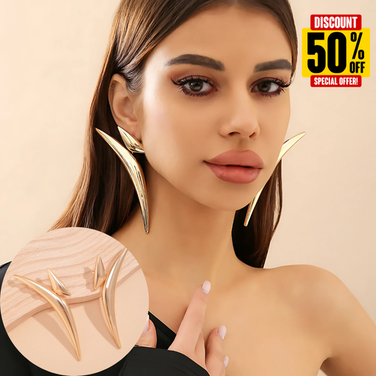 Bold Moon stud Earrings (Korean Imported)
