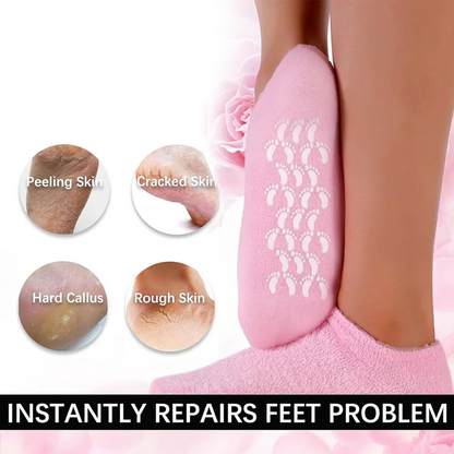 Foot Spa Silicone Socks For Men & Women (Free Moisturizing Cream)