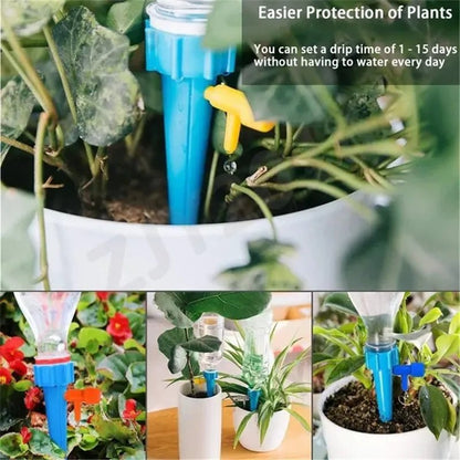 Plant Automatic Water Dropper for Garden Home Office with Slow Release Control Valve Switch, Self-Watering Spikes for Pots Plant Automatic Plant Water Devices